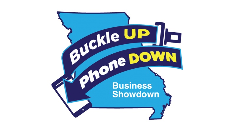 Buckle Up Phone Down message to employers and employees to reduce vehicle crashes and crash fatalities